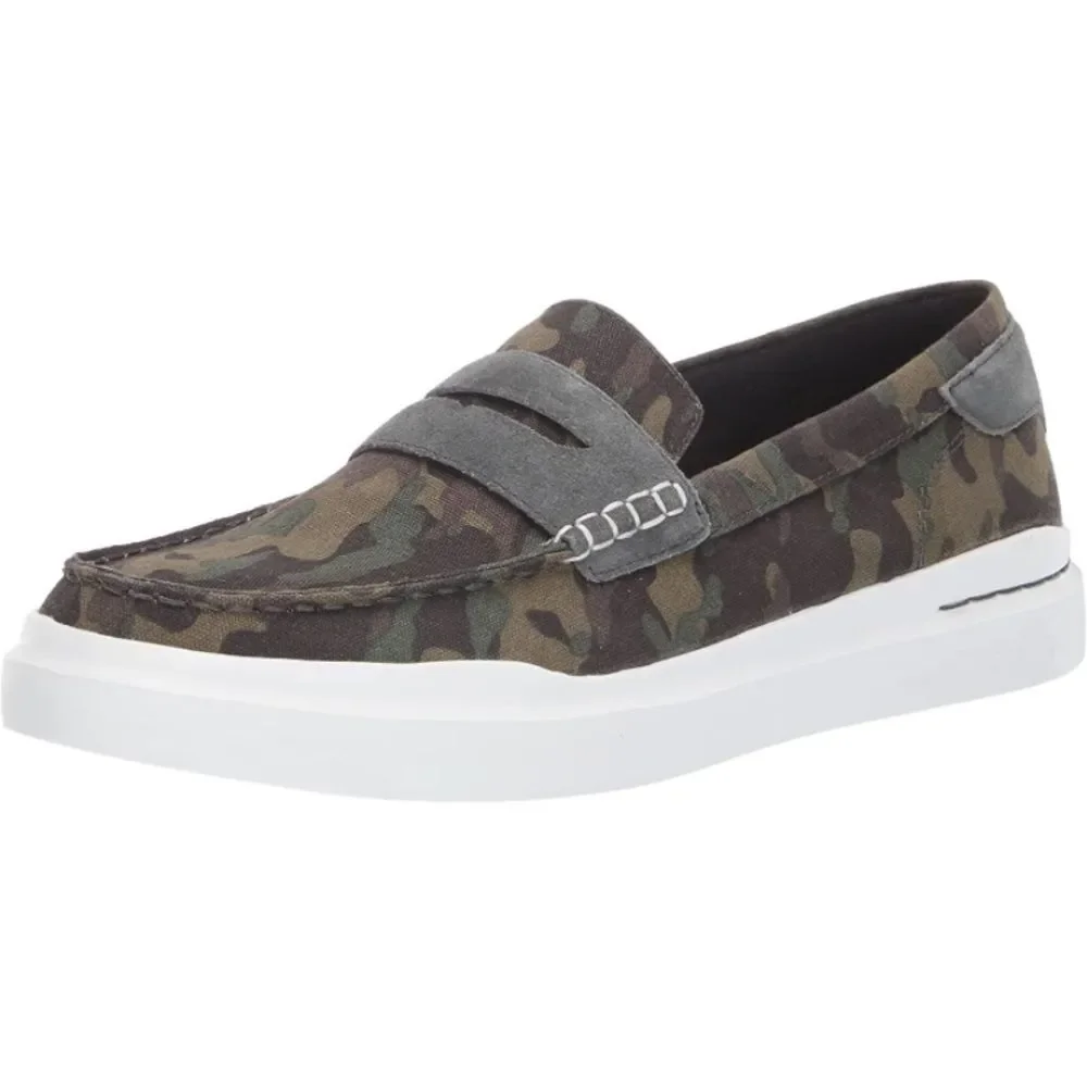 Cole Haan Men's Grandpro Rally Canvas Penny Loafer CAMO/ GRAY‎ Sneaker size 10.5